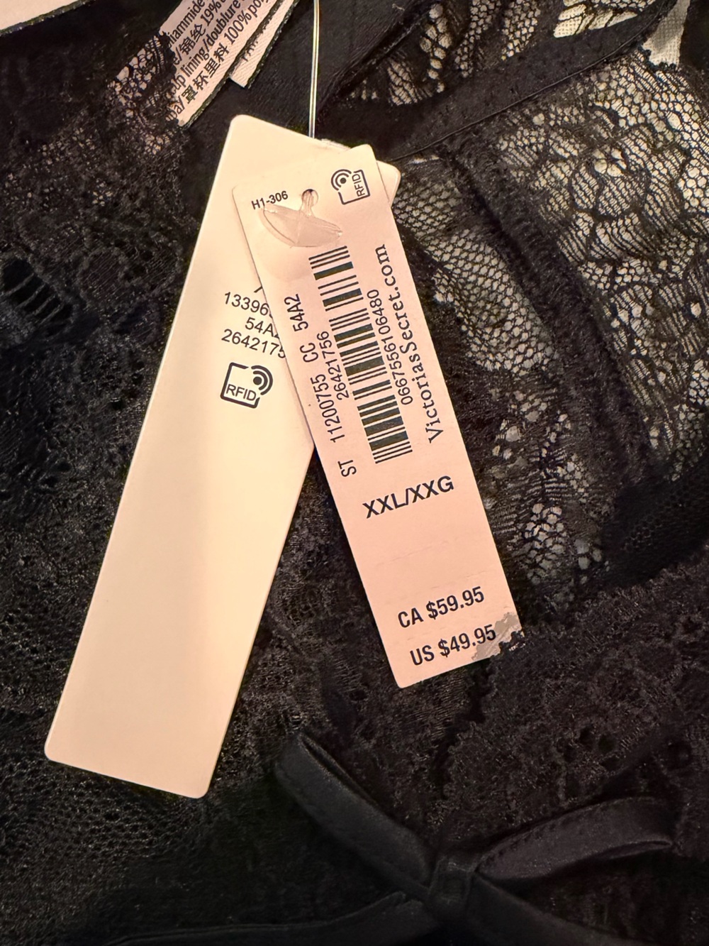 Victoria's Secret Black Lace Strappy Lingerie - Picture 3 of 3